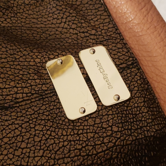 SEE BY CHLOE CLUTCH HANDBAG IN TAN/BROWN - Picture 3 of 8